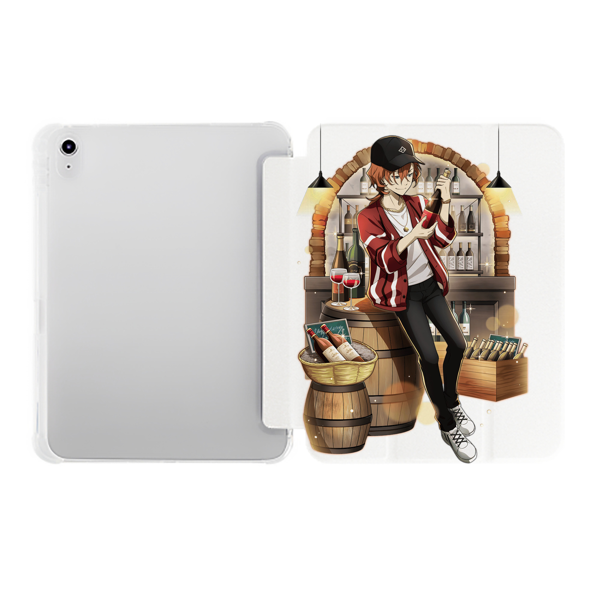 （画像用） 文豪ストレイドッグス Bungo Stray Dogs IPad ケース ペン収納付き 三つ折りスタンド PUレザー×シリコン 対応機種9.5/10.5/10.9インチ